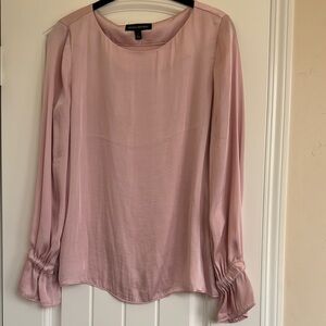 NWT Banana Republic Pink Satin Long Sleeve Top Size S